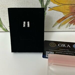 Moissanite & Sterling Silver Stud Earrings